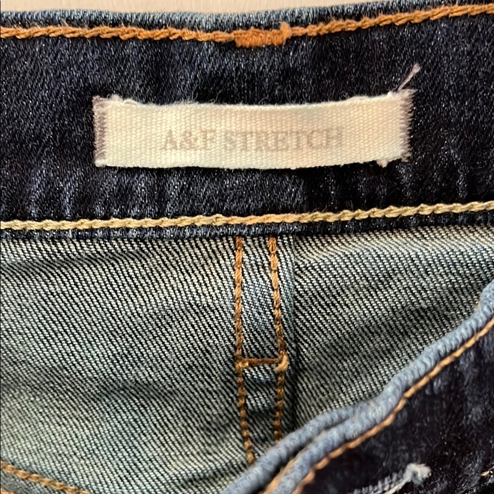 Men's Abercrombie & Fitch Dark Blue Slim Straight Stretch 32x30 Jeans - Picture 3 of 5